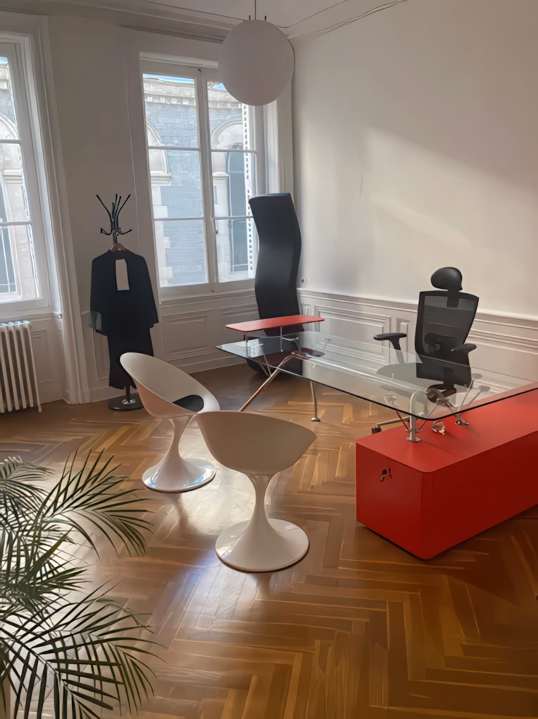 Bureau du cabinet NAKA LEX — Maître Nina Largeron, avocate en dommage corporel et préjudice corporel à Saint-Étienne et Paris